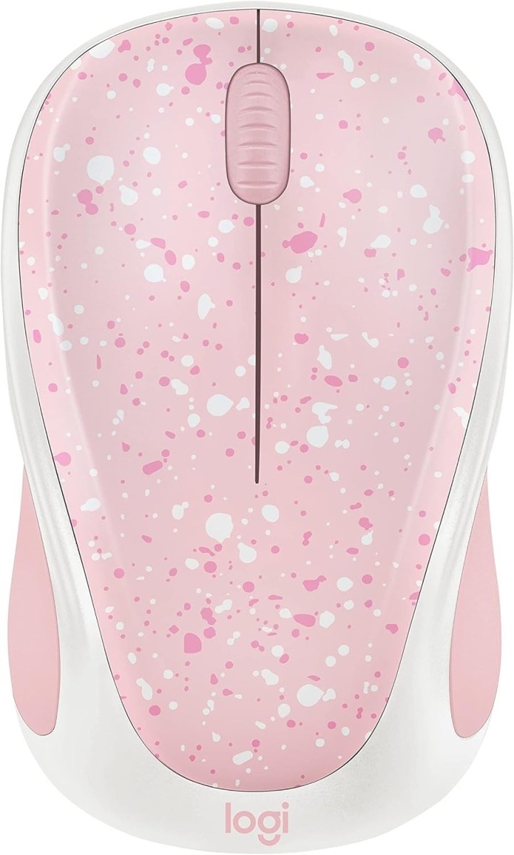 Wireless Optical USB Mouse 10m Range Lightweight Rose Splash - Kwikley