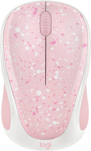 Wireless Optical USB Mouse 10m Range Lightweight Rose Splash - Kwikley
