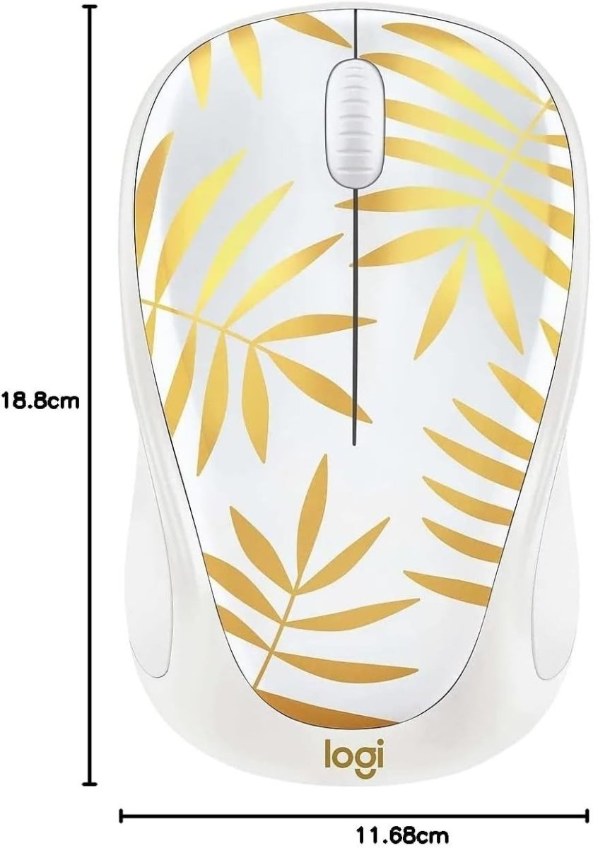 Wireless Optical USB Mouse Ambidextrous 10m Range Bamboo Design - Kwikley