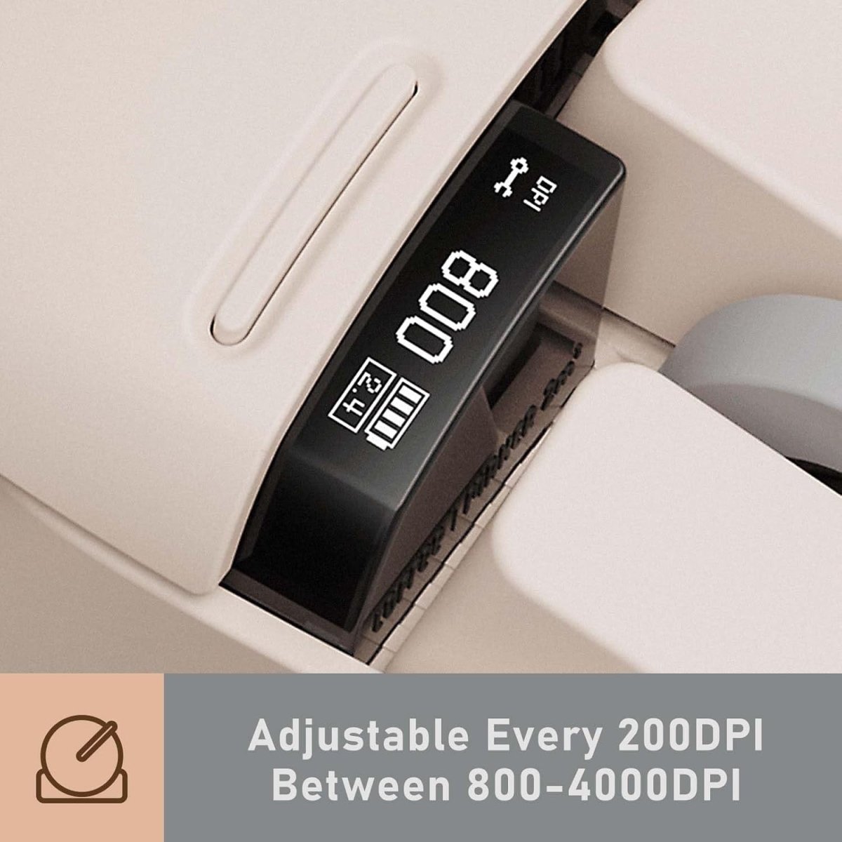 Wireless RGB Mouse 4000 DPI Bluetooth USB OLED Display Rechargeable - Kwikley