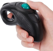 Wireless Trackball Mouse USB Handheld Ergonomic Thumb Control - Kwikley