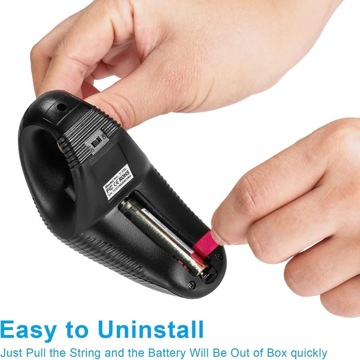Wireless Trackball Mouse USB Handheld Ergonomic Thumb Control - Kwikley