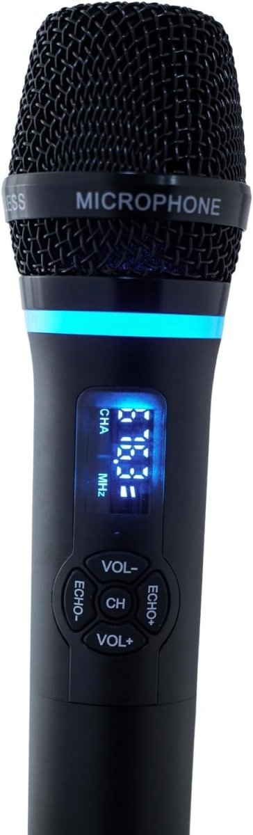 Wireless UHF Dual Handheld Microphones Rechargeable Karaoke Set - Kwikley
