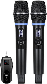 Wireless UHF Dual Handheld Microphones Rechargeable Karaoke Set