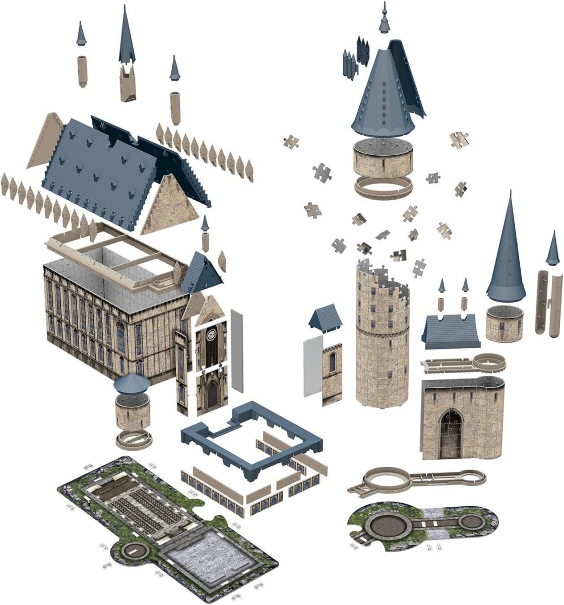 Wizard Castle 3D Puzzle 540 Piece Fantasy Building Model No Glue Required - Kwikley