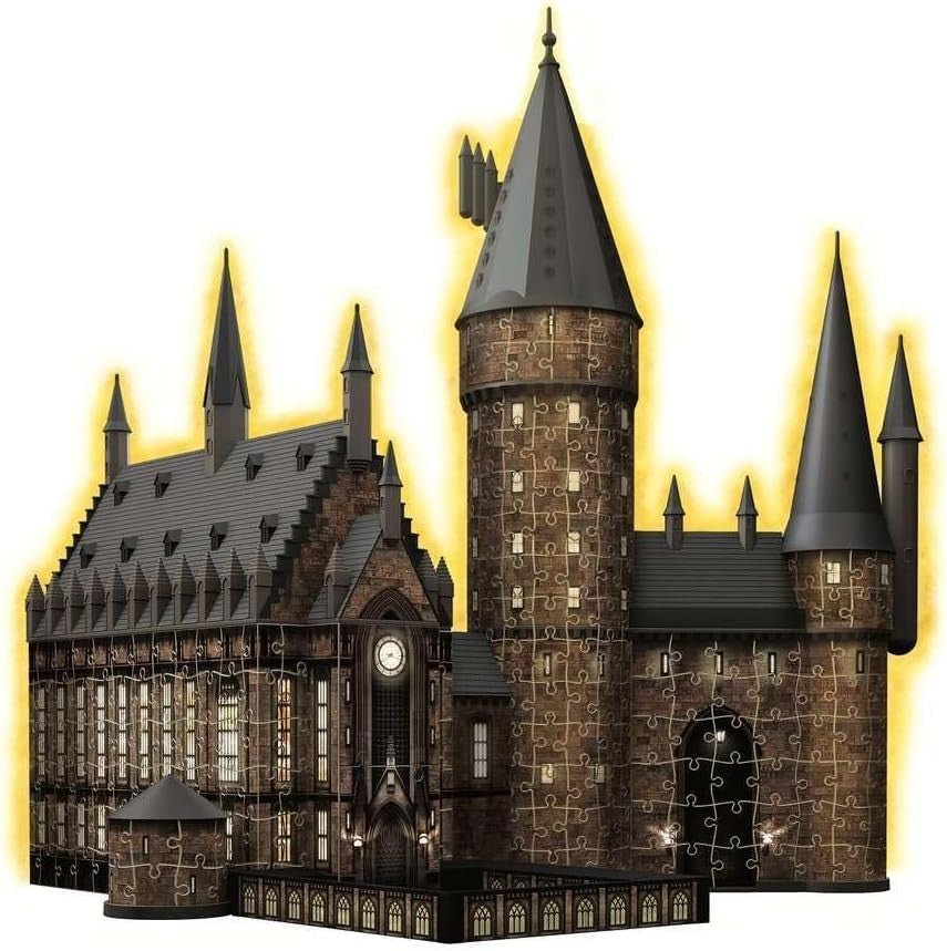 Wizard Castle Great Hall 3D Puzzle LED Light Fantasy Model 540 Pieces - Kwikley