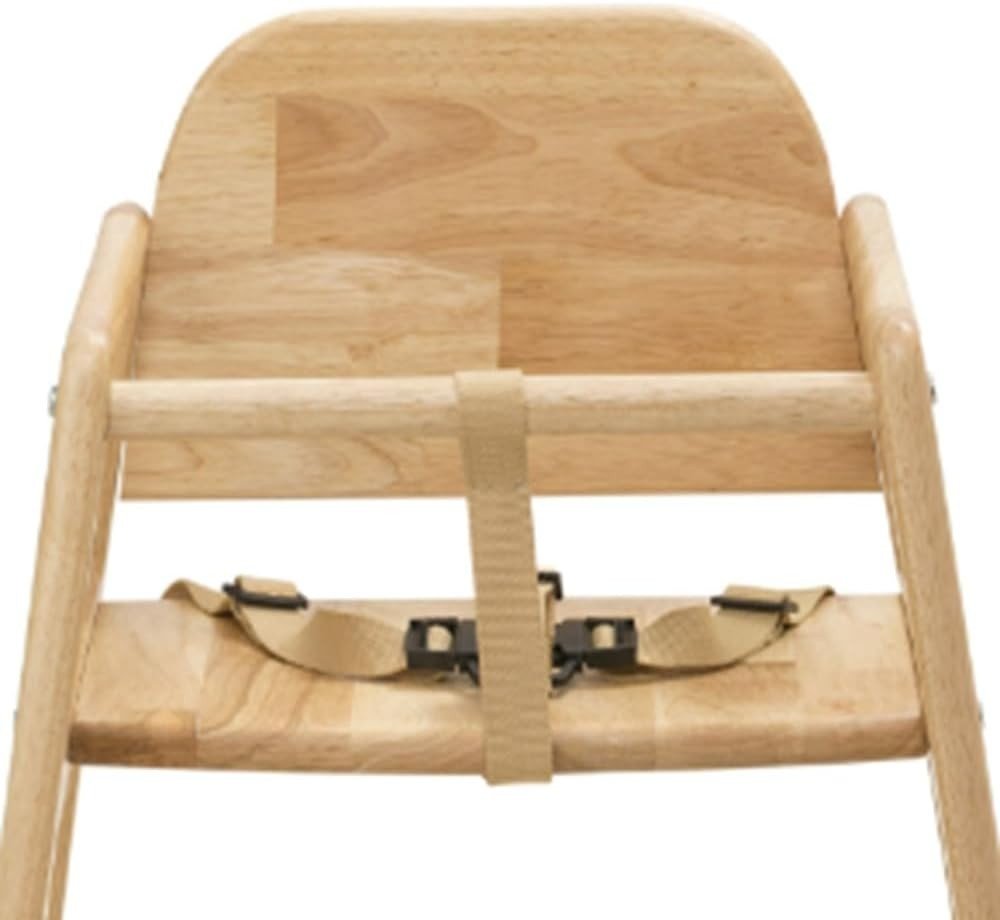Wooden Baby High Chair Stackable Toddler Feeding Chair Natural Wood - Kwikley