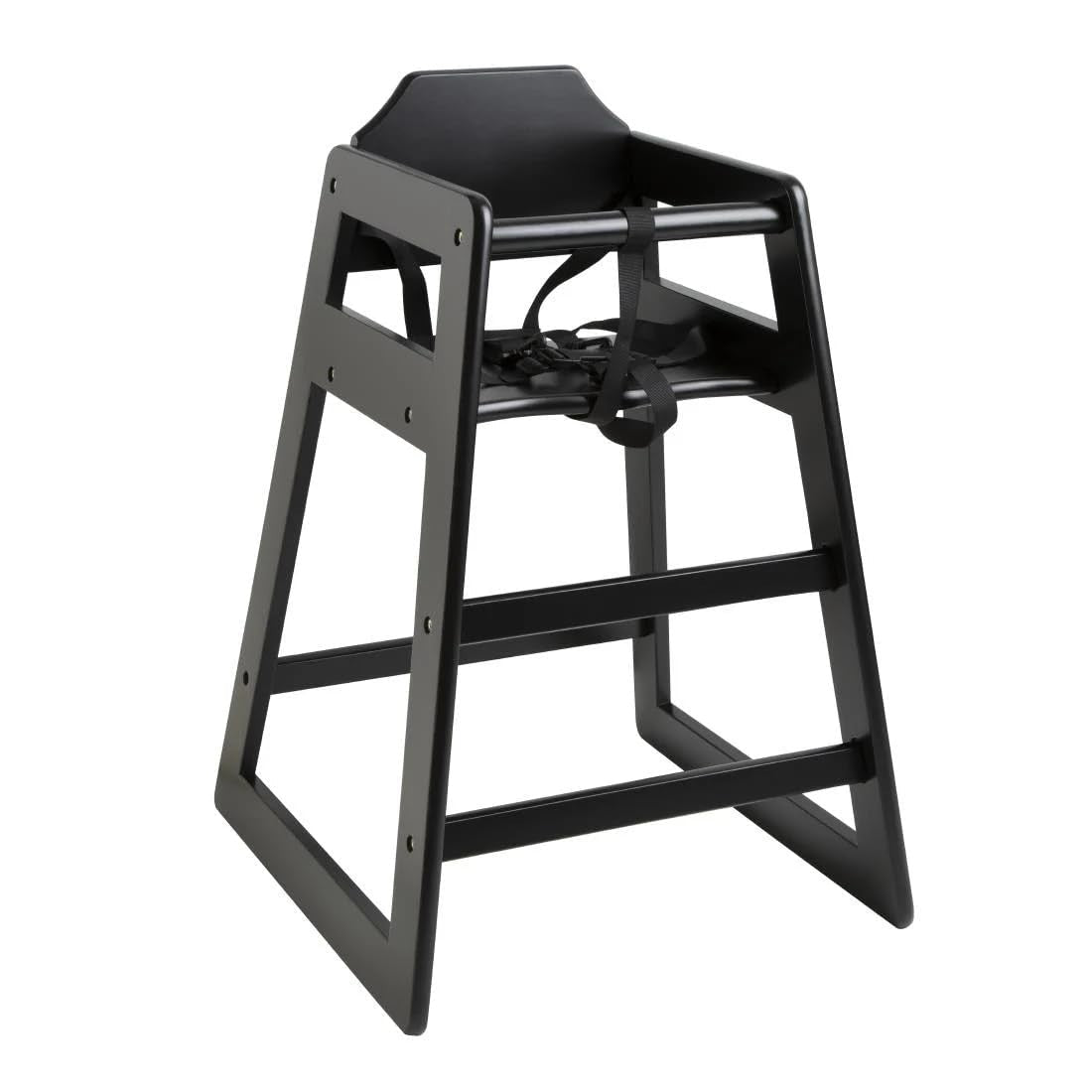 Wooden Baby High Chair Toddler Feeding Seat with 5 Point Harness Stackable - Kwikley