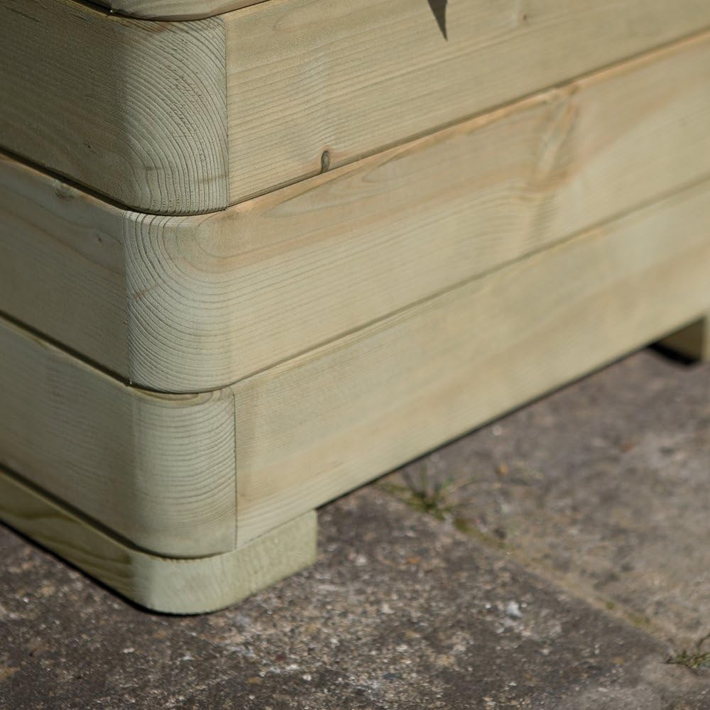 Wooden Garden Planter Square 62L Outdoor Patio Flower Pot Box - Kwikley