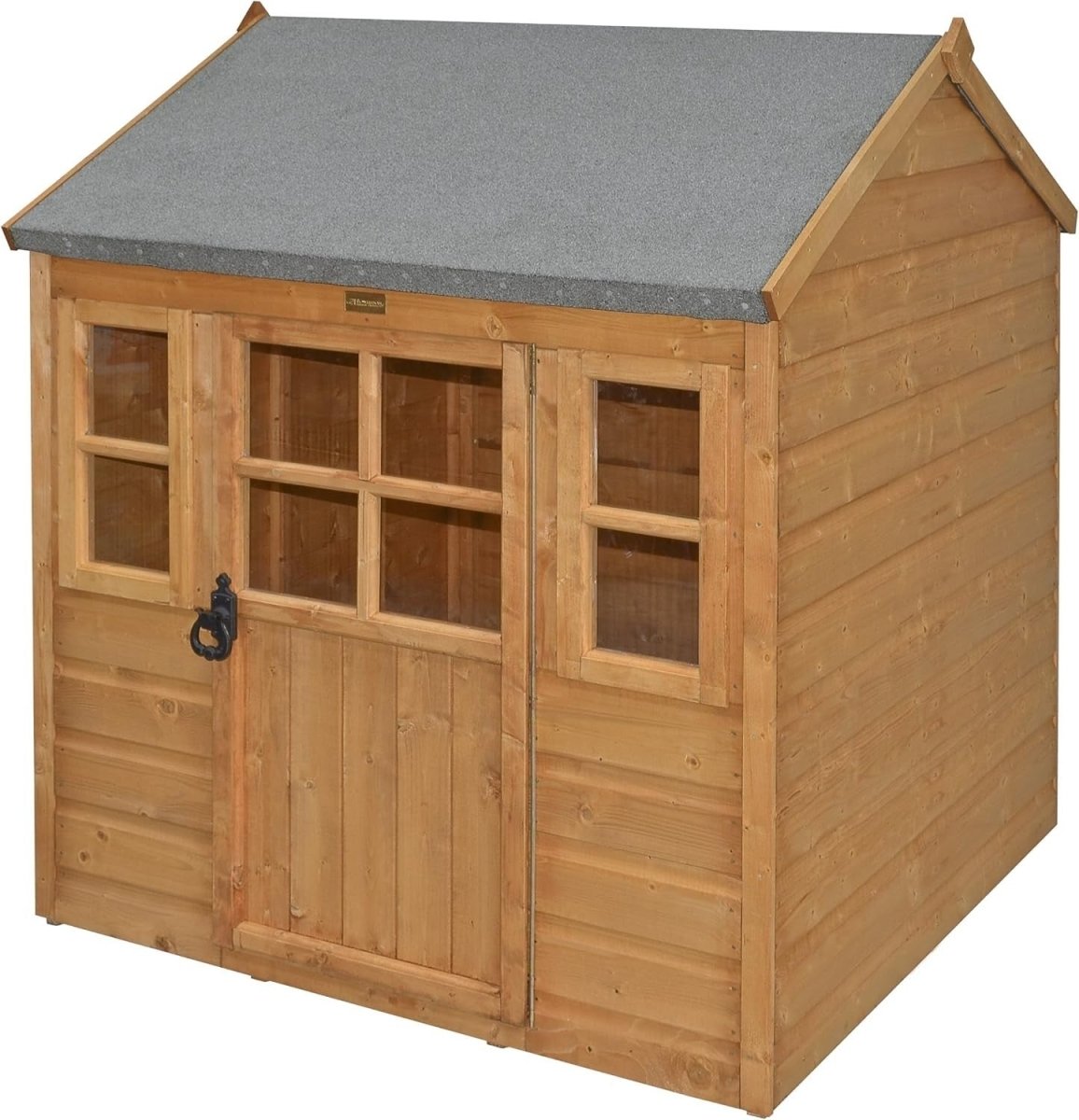 Wooden Kids Garden Playhouse Solid Floor Roof Outdoor Wendy House - Kwikley