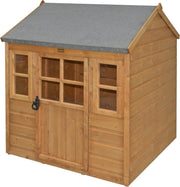 Wooden Kids Garden Playhouse Solid Floor Roof Outdoor Wendy House - Kwikley