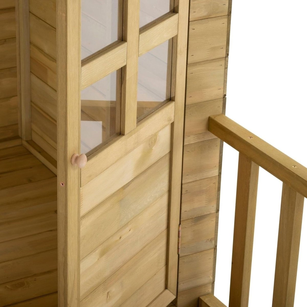 Wooden Kids Playhouse Cottage Outdoor Garden Playhouse With Veranda - Kwikley