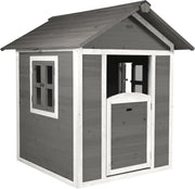 Wooden Kids Playhouse Outdoor Garden Lodge w Mailbox Windows - Kwikley