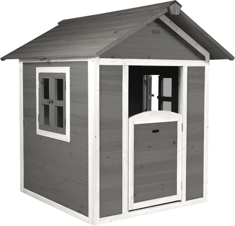 Wooden Kids Playhouse Outdoor Garden Lodge w Mailbox Windows - Kwikley