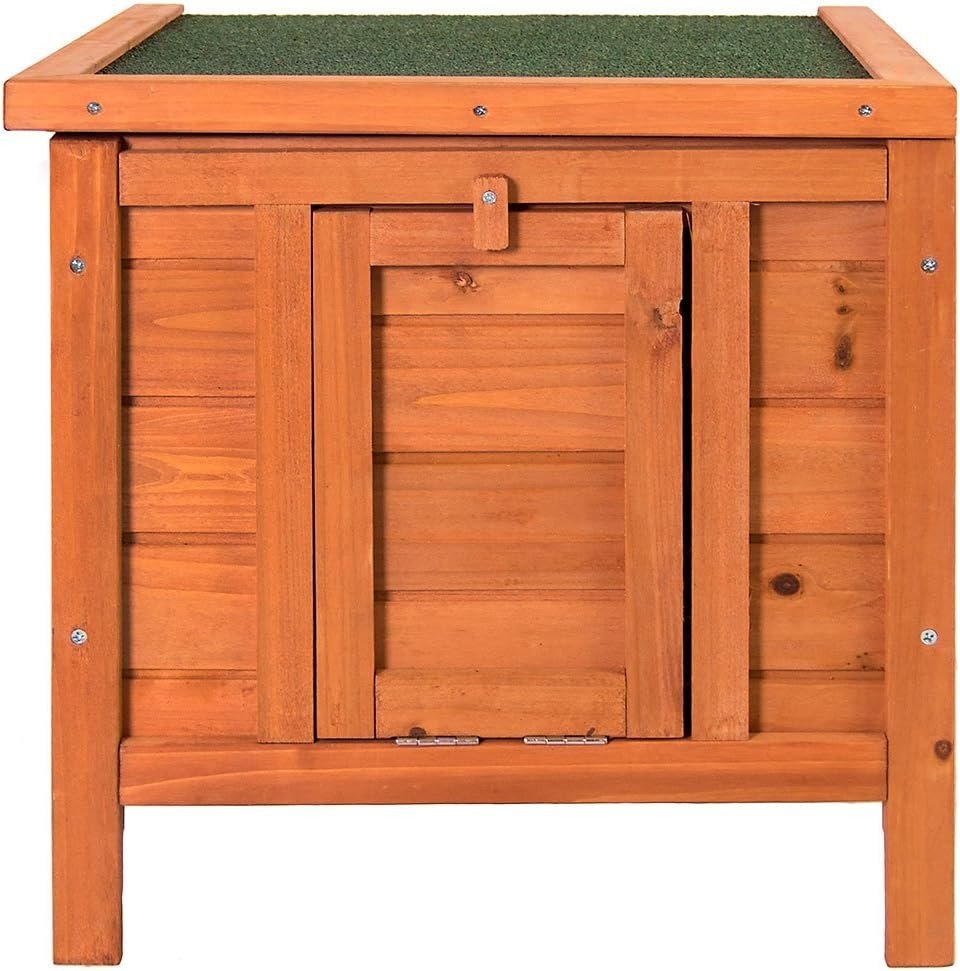 Wooden Rabbit House Outdoor Hide Hutch with Ramp Weatherproof Small Pets - Kwikley