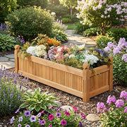 Wooden Raised Garden Bed 110cm Elevated Planter Box with Drainage - Kwikley