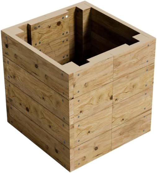 Wooden Raised Garden Bed 60cm Planter Kit Deep Herb Veg Box - Kwikley