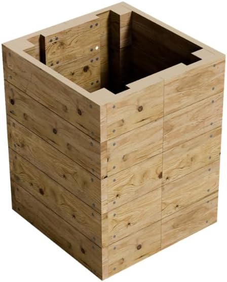 Wooden Raised Garden Bed 60cm Planter Kit Extra Deep 76cm High - Kwikley