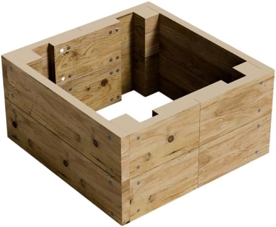 Wooden Raised Garden Bed 60cm Planter Kit Herb Veg Box 30cm - Kwikley