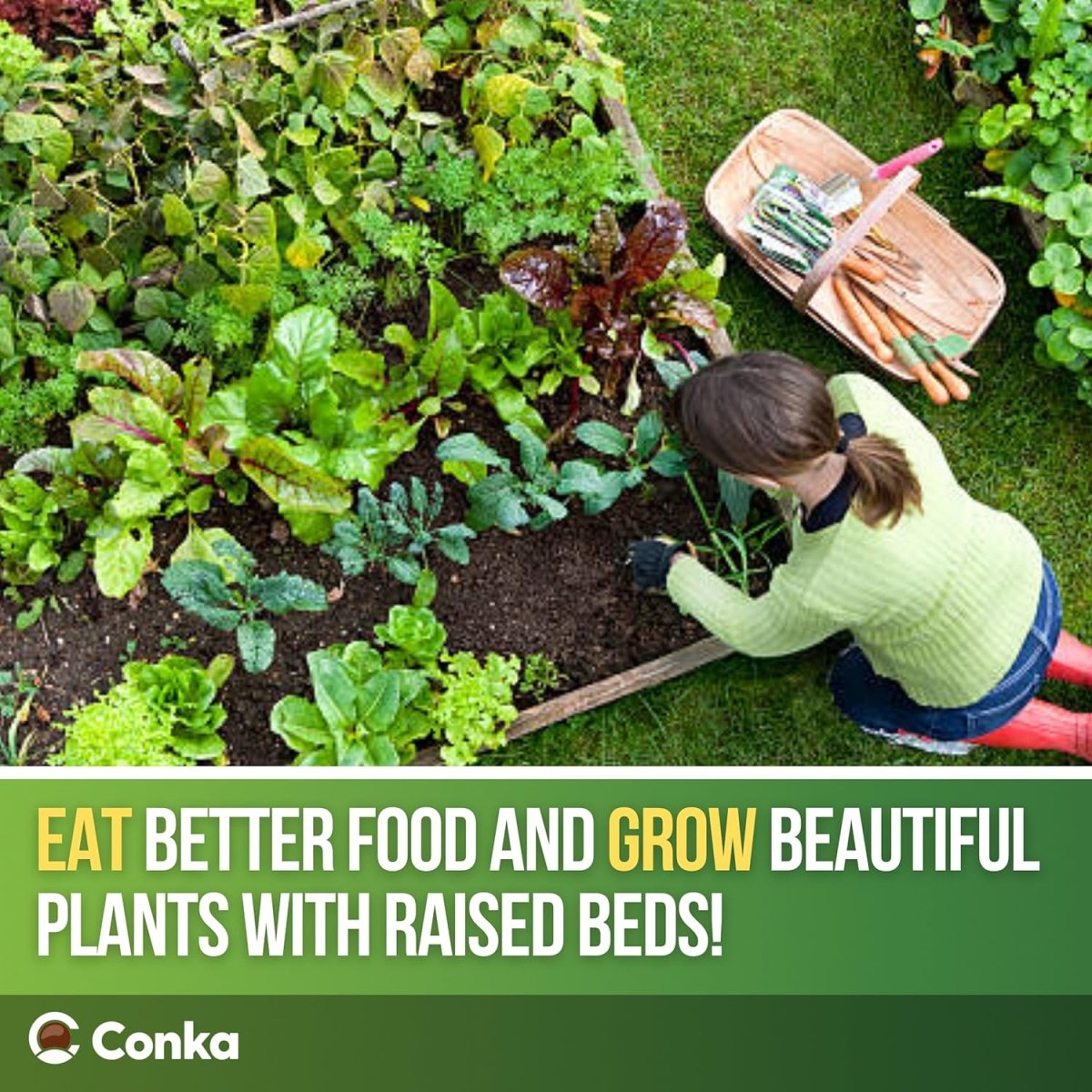 Wooden Raised Garden Bed 60cm Planter Kit Low Herb Veg Box - Kwikley