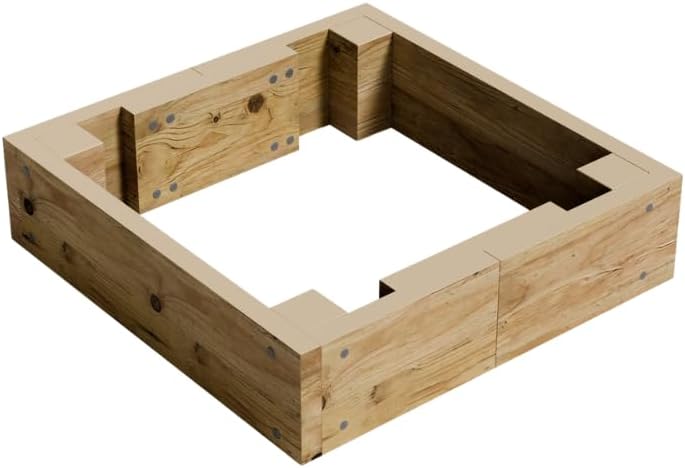 Wooden Raised Garden Bed 60cm Planter Kit Low Herb Veg Box - Kwikley