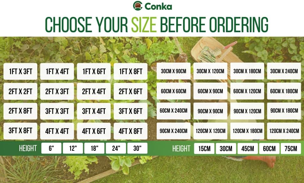 Wooden Raised Garden Bed 60cm Planter Kit Low Herb Veg Box - Kwikley