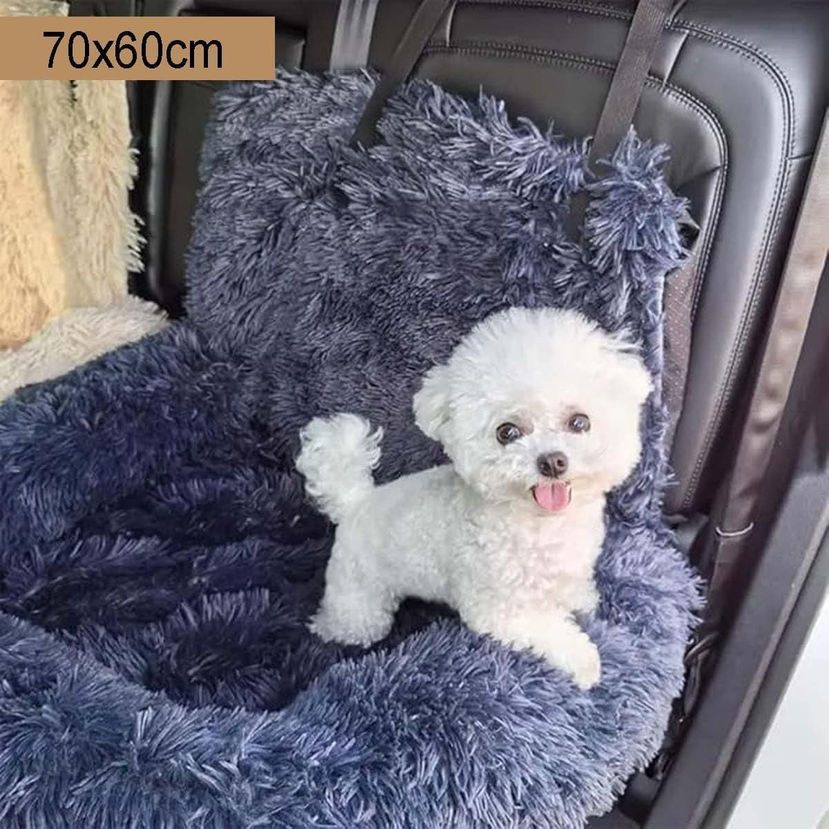 XL Dog Car Seat Plush Booster Bed Travel Seat Non Slip Washable 20kg - Kwikley