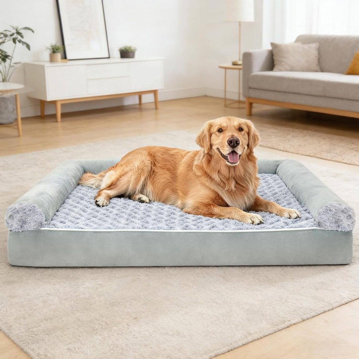 XL Orthopedic Dog Bed Sofa Egg Crate Memory Foam 107x76cm - Kwikley