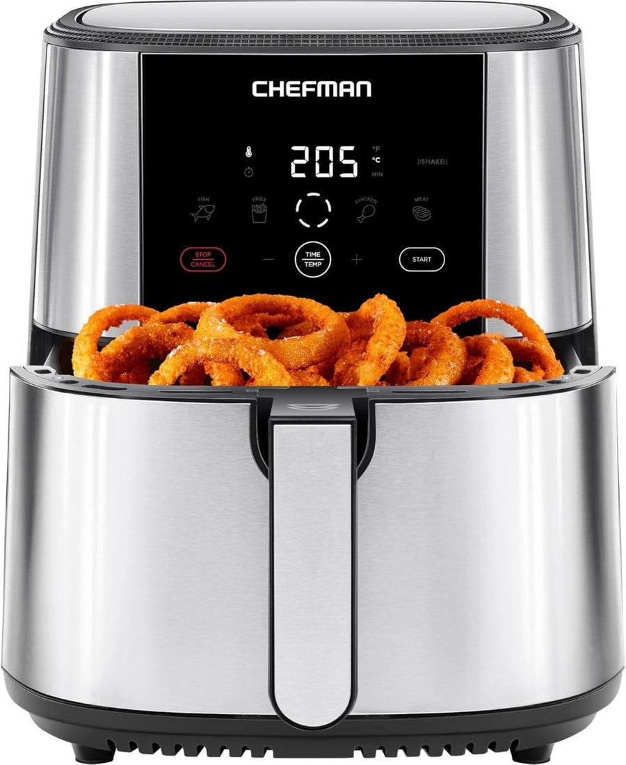 XL Touch Air Fryer 7.5L Family Size 1800W No Oil Stainless Steel UK - Kwikley
