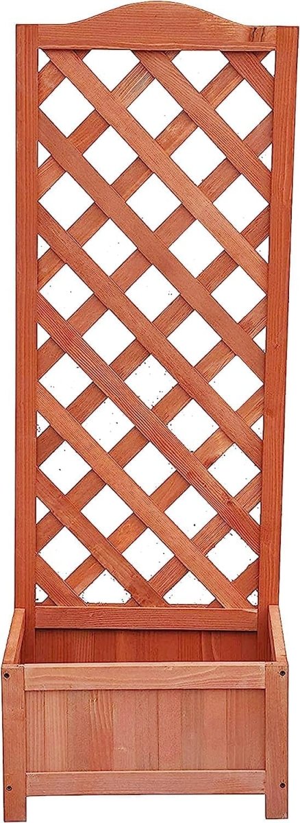 XL Wooden Planter with Trellis 160cm Garden Climbing Plant Stand - Kwikley