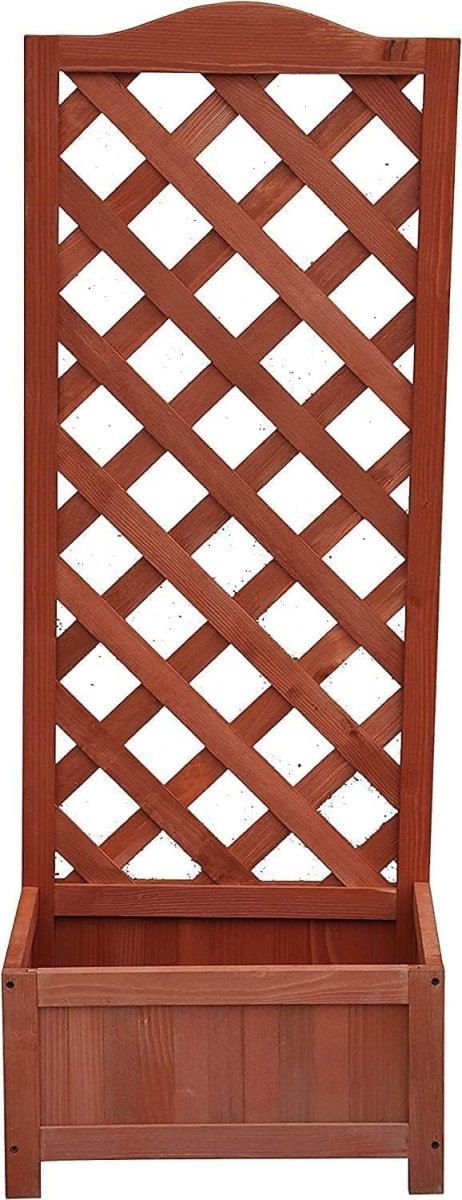 XL Wooden Planter with Trellis 160cm Garden Climbing Plant Stand - Kwikley