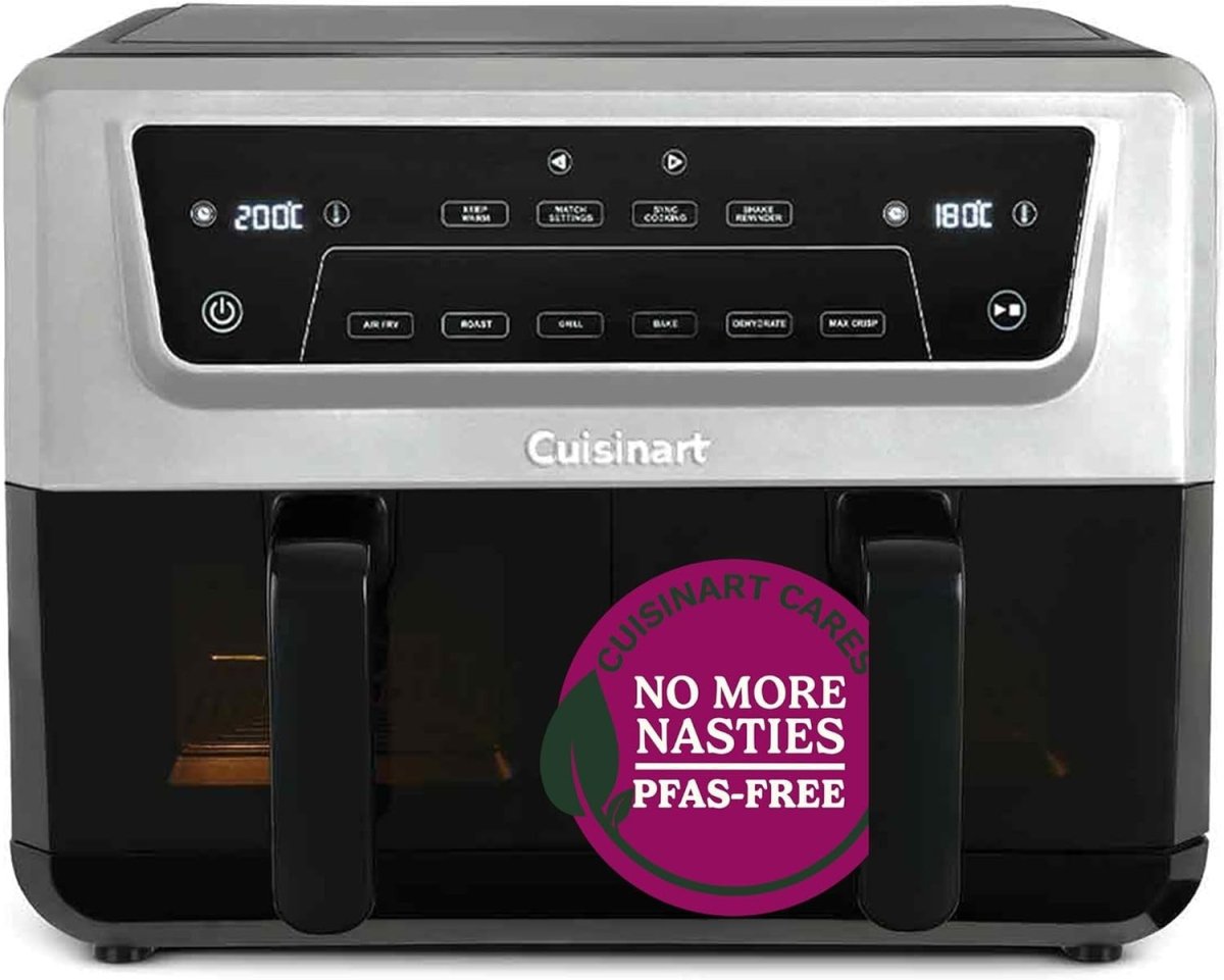 XXL Dual Zone Air Fryer 10.4L PFAS Free 7 - in - 1 No Oil - Kwikley