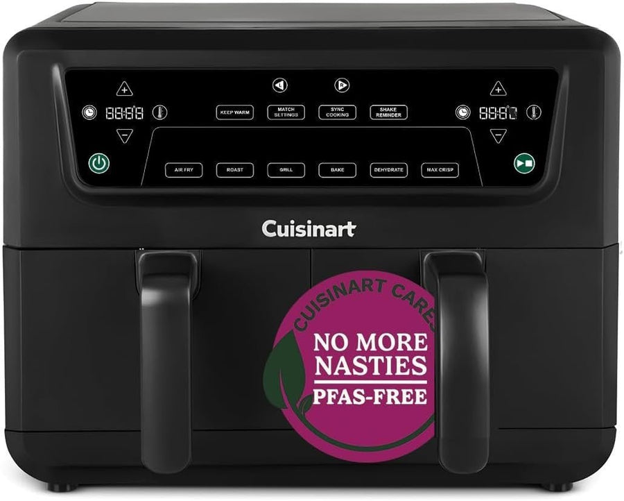 XXL Dual Zone Air Fryer 10.4L PFAS Free No Oil 7 - in - 1 Family Size - Kwikley