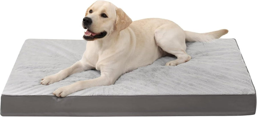 XXL Orthopedic Dog Bed 121x76cm Waterproof Washable Grey - Kwikley