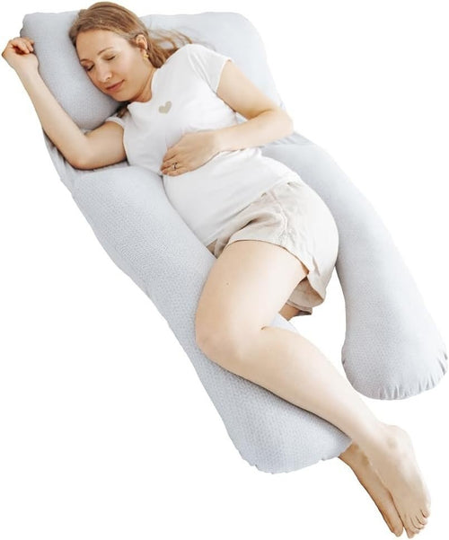 XXL Pregnancy Pillow Full Body Maternity Support Organic Cotton Sleeping Cushion - Kwikley