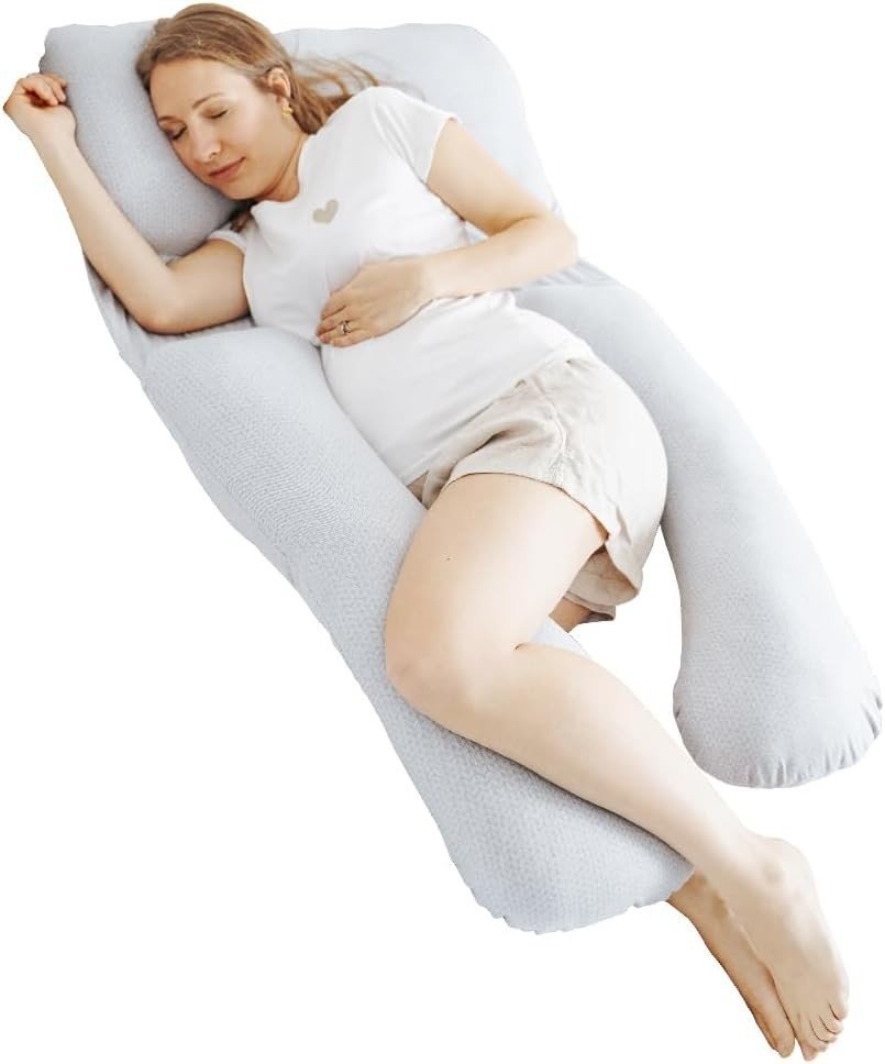 XXL Pregnancy Pillow Full Body Maternity Support Organic Cotton Sleeping Cushion - Kwikley