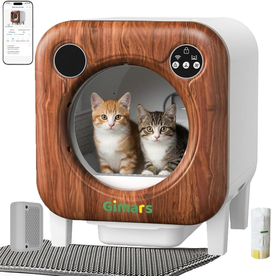 XXL Self Cleaning Cat Litter Box 90L App Control Odour Control Tray - Kwikley