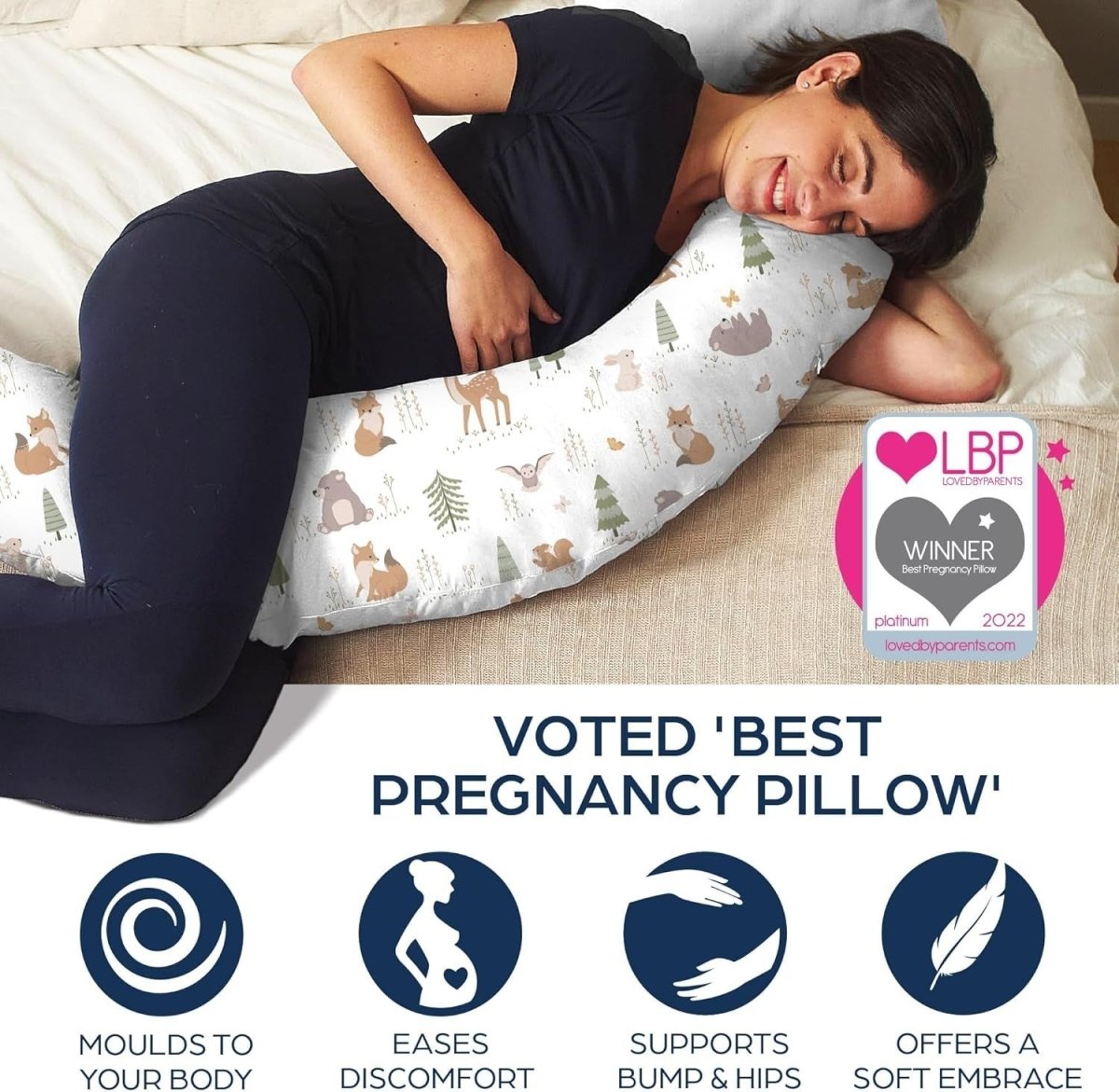 XXL U Shaped Pregnancy Pillow Full Body Support Maternity Nursing Cushion - Kwikley