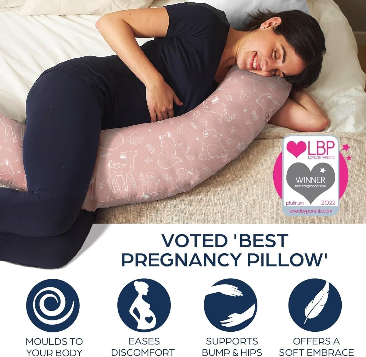XXL U Shaped Pregnancy Pillow Full Body Support Maternity & Nursing Cushion - Kwikley