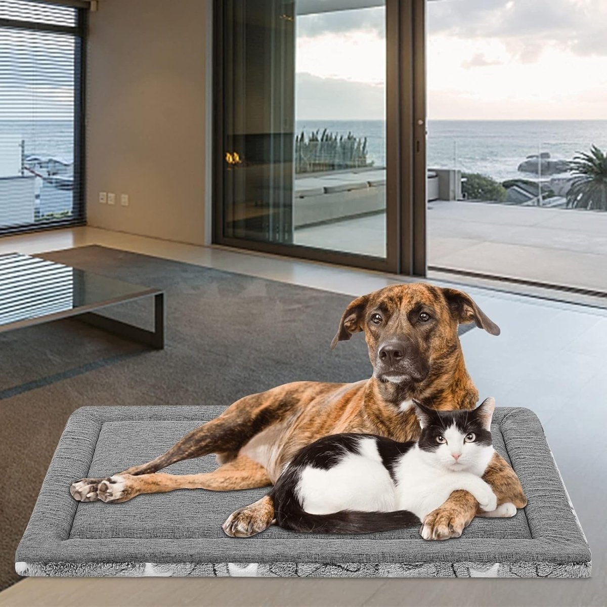 XXXL Large Dog Bed 137x84cm Washable Reversible Cool Warm Pad - Kwikley