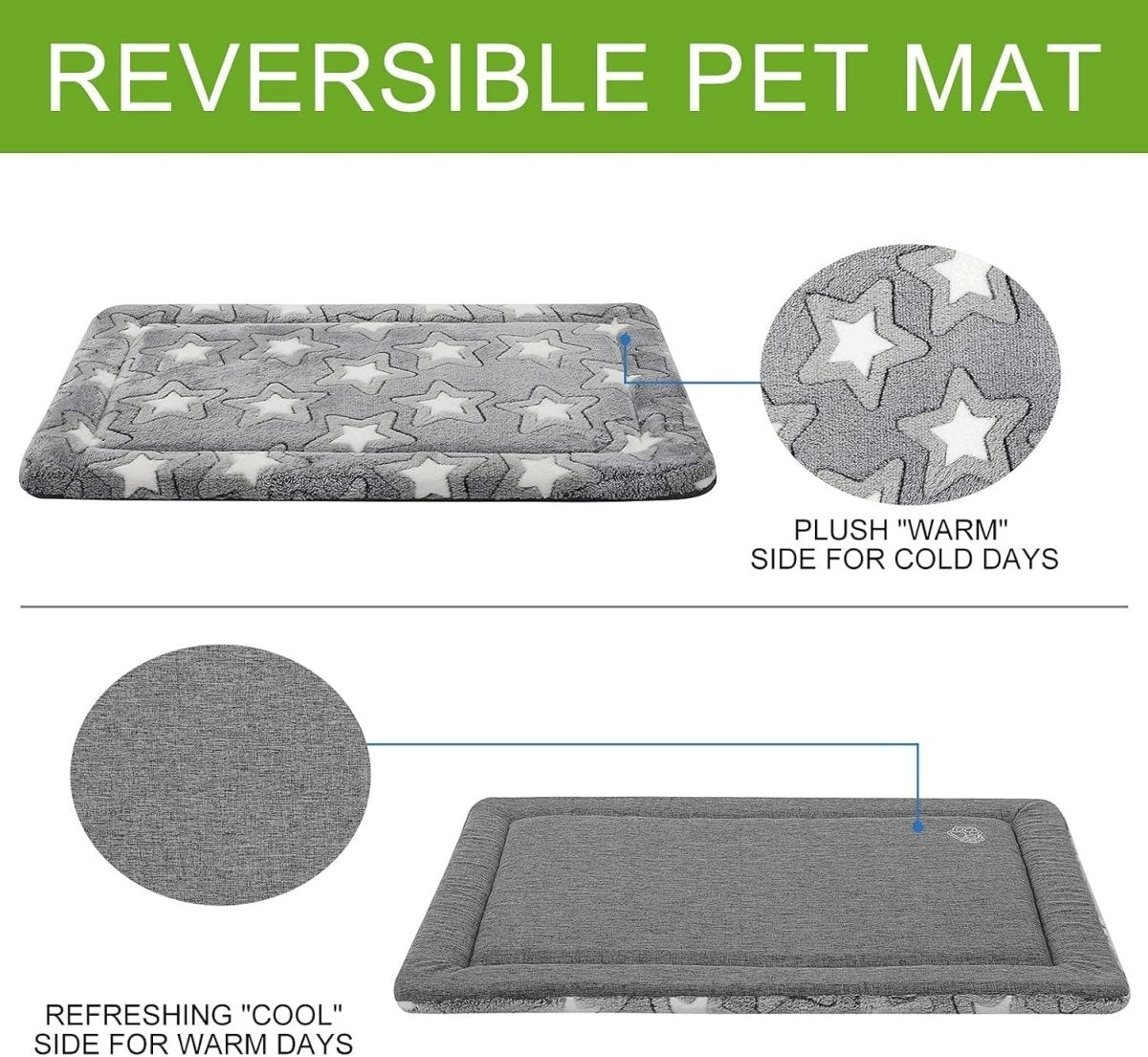 XXXL Large Dog Bed 137x84cm Washable Reversible Cool Warm Pad - Kwikley