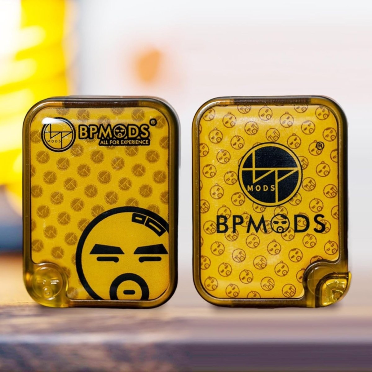 Yellow Mechanical Fidget Slider Swappable Panels Clicky EDC - Kwikley